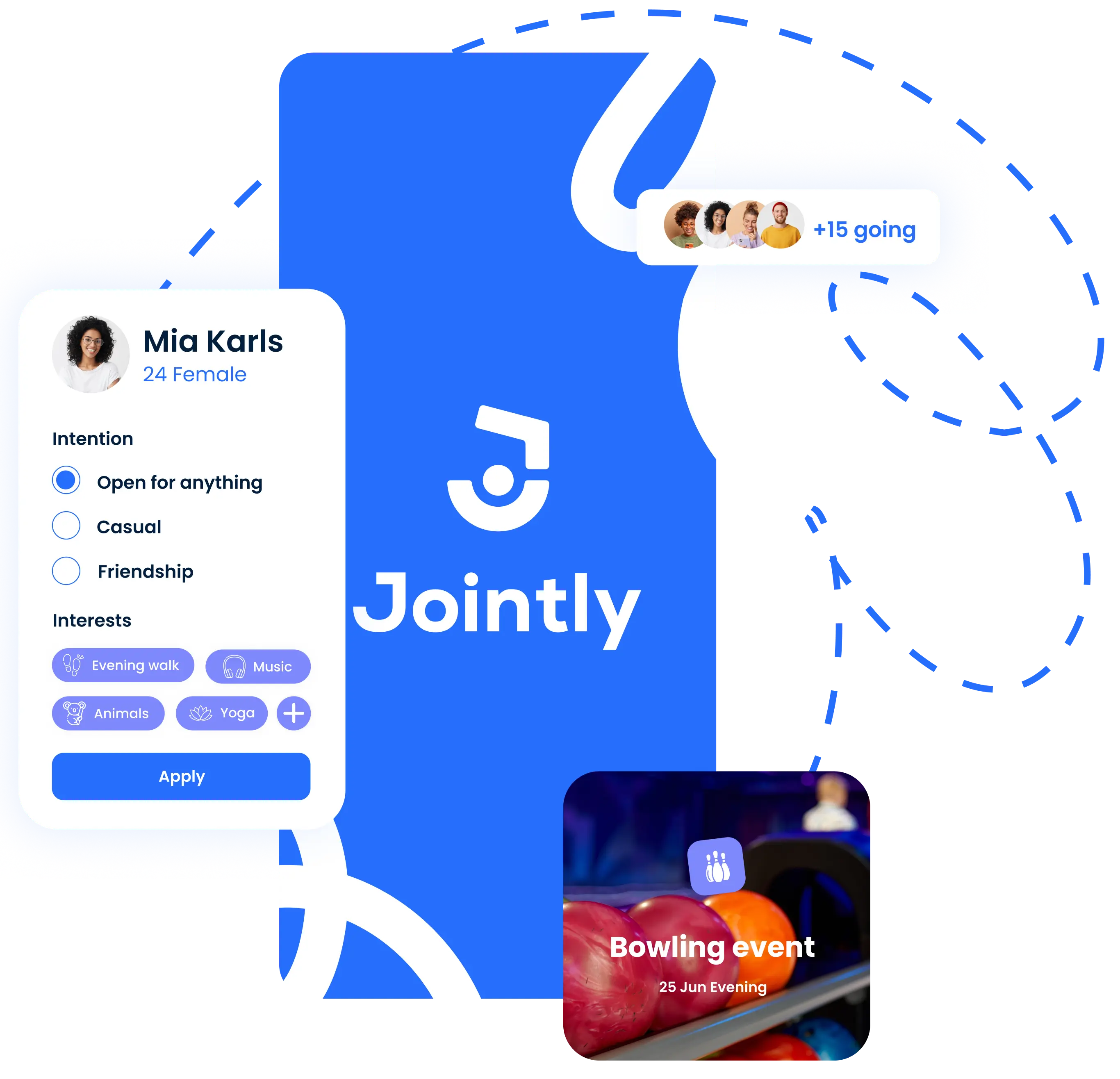 Jointly App is a tool to broaden your social circle and to help relieve loneliness